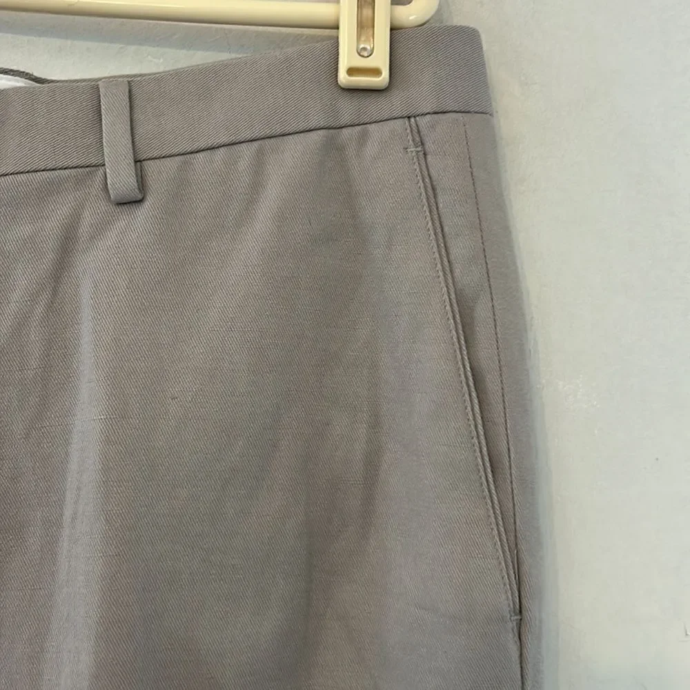 Banana Republic tan tailored slim fit pants Size 35 X 30 New
